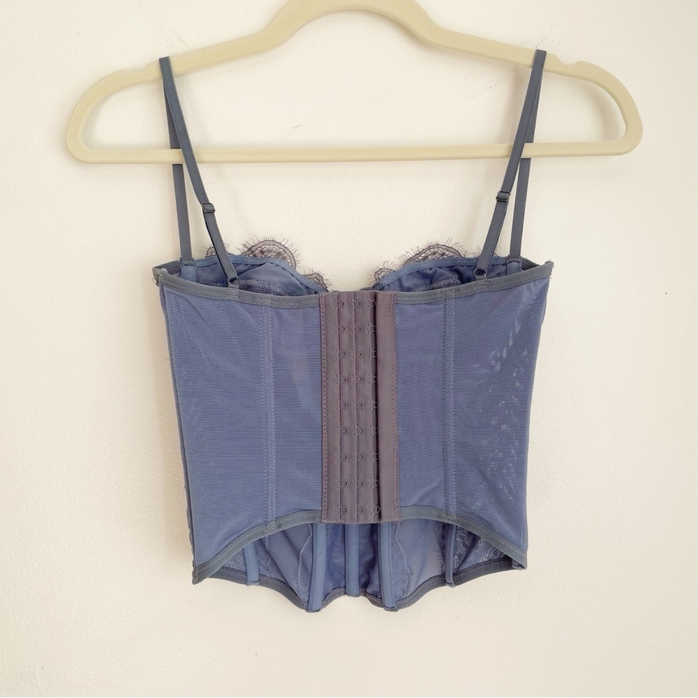 Urban outfitters coquette Corset fairy grunge lace blue lingerie ethereal small - Picture 5 of 13